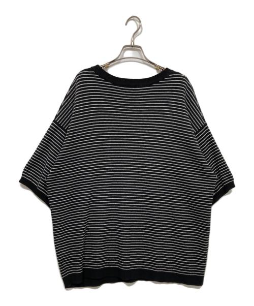 MONKEY TIME（モンキータイム）MONKEY TIME (モンキータイム) COTTON KNIT BORDER TEE ブラック サイズ:Lの古着・服飾アイテム