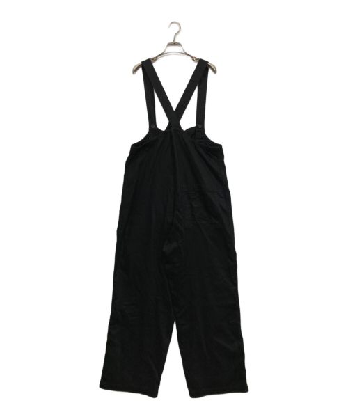 confect（コンフェクト）confect (コンフェクト) カポックツイル デッキトラウザーズオーバーオール ブラック サイズ:3の古着・服飾アイテム
