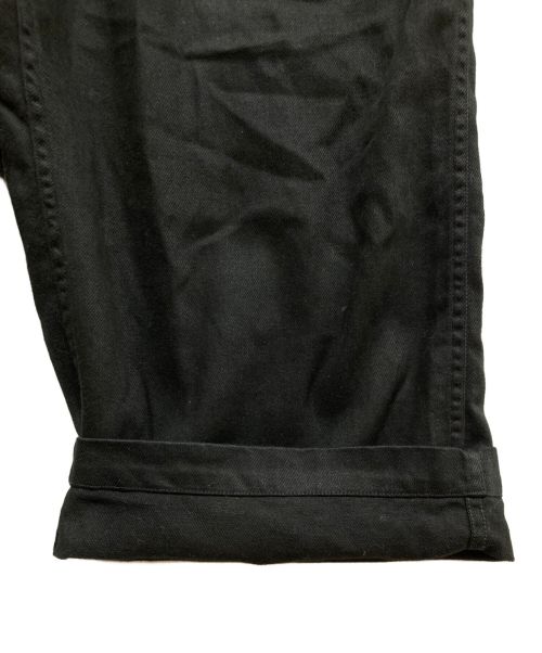 confect（コンフェクト）confect (コンフェクト) カポックツイル デッキトラウザーズオーバーオール ブラック サイズ:3の古着・服飾アイテム