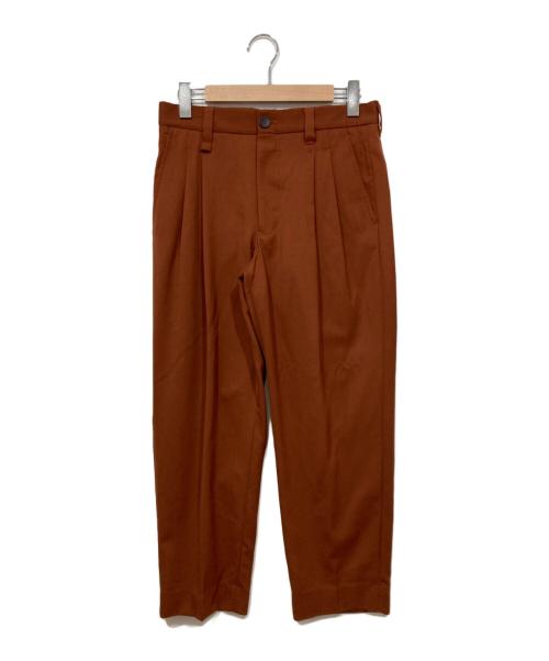 MAISON SPECIAL（メゾンスペシャル）MAISON SPECIAL (メゾンスペシャル) T/Wワイドテーパードカラーパンツ ブラウン サイズ:46の古着・服飾アイテム