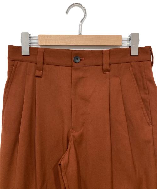 MAISON SPECIAL（メゾンスペシャル）MAISON SPECIAL (メゾンスペシャル) T/Wワイドテーパードカラーパンツ ブラウン サイズ:46の古着・服飾アイテム