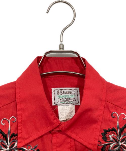 H BAR C（エイチバーシー）H BAR C (エイチバーシー) ウエスタンシャツ レッド サイズ:15-32の古着・服飾アイテム