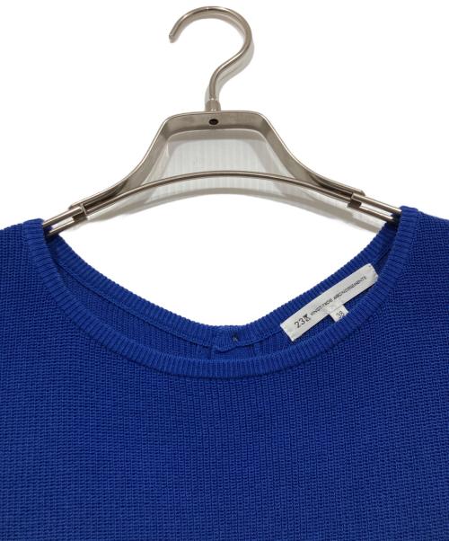 23区（ニジュウサンク）23区 (ニジュウサンク) ノースリーブニット ブルー サイズ:38の古着・服飾アイテム