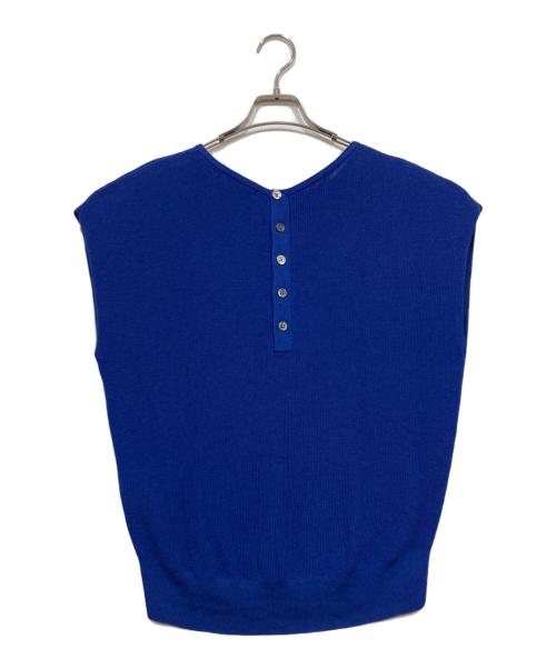 23区（ニジュウサンク）23区 (ニジュウサンク) ノースリーブニット ブルー サイズ:38の古着・服飾アイテム