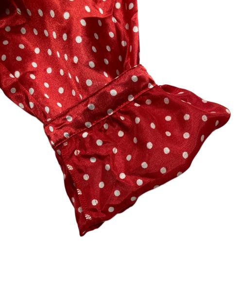 COMME des GARCONS GIRL（コムデギャルソンガール）COMME des GARCONS GIRL (コムデギャルソンガール) フリルドットブラウス レッド サイズ:Sの古着・服飾アイテム