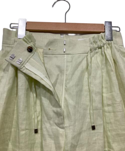 ebure（エブール）ebure (エブール) ボタニカルリネン ワイドイージーパンツ グリーン サイズ:38の古着・服飾アイテム