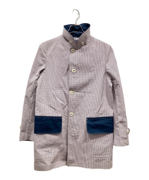 JUNYA WATANABE CdG MAN（ジュンヤ ワタナベ コム デ ギャルソン マン）JUNYA WATANABE CDG MAN (ジュンヤ ワタナベ コム デ ギャルソン マン) チェックステンカラーコート レッド サイズ:Sの古着・服飾アイテム