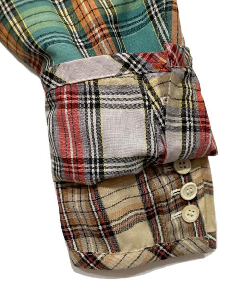 COMME des GARCONS HOMME PLUS（コムデギャルソンオムプリュス）COMME des GARCONS HOMME PLUS (コムデギャルソンオムプリュス) レイヤードチェックシャツジャケット グリーン サイズ:Sの古着・服飾アイテム