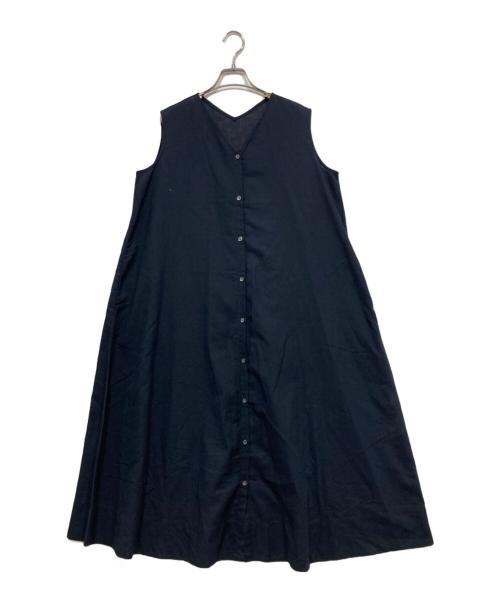 URBAN RESEARCH DOORS（アーバンリサーチドアーズ）URBAN RESEARCH DOORS (アーバンリサーチドアーズ) UR TECH 高機能リネン2WAYワンピース ネイビー サイズ:Mの古着・服飾アイテム