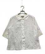 MARGARET HOWELLマーガレットハウエル）の古着「半袖ボックスシャツ」｜ホワイト