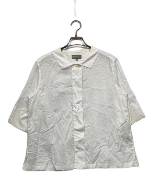 MARGARET HOWELL（マーガレットハウエル）MARGARET HOWELL (マーガレットハウエル) 半袖ボックスシャツ ホワイト サイズ:1の古着・服飾アイテム