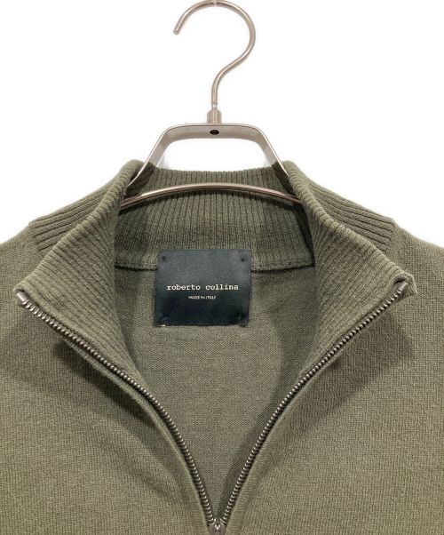 ROBERTO COLLINA（ロベルトコリーナ）ROBERTO COLLINA (ロベルトコリーナ) ハーフジップニット オリーブ サイズ:2の古着・服飾アイテム