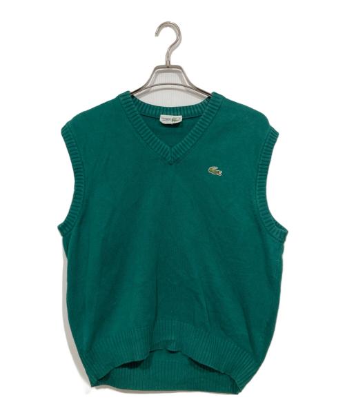 CHEMISE LACOSTE（シュミーズ ラコステ）CHEMISE LACOSTE (シュミーズ ラコステ) コットンニットベスト グリーン サイズ:不明の古着・服飾アイテム
