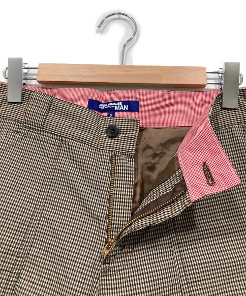 JUNYA WATANABE CdG MAN（ジュンヤ ワタナベ コム デ ギャルソン マン）JUNYA WATANABE CdG MAN (ジュンヤ ワタナベ コム デ ギャルソン マン) チェックハーフパンツ ブラウン サイズ:Sの古着・服飾アイテム