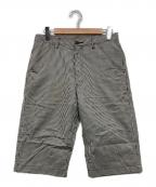 COMME des GARCONS HOMME PLUSコムデギャルソンオムプリュス）の古着「チェッククロップドパンツ」｜ブラック×ホワイト