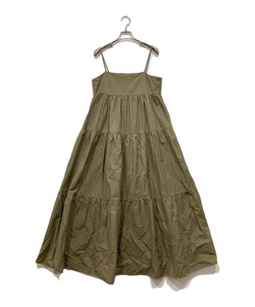 oll（オール）OLL (オール) MINUET DRESS　ティアード オリーブ サイズ:02の古着・服飾アイテム
