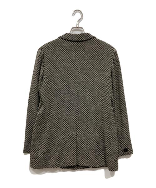 MaxMara（マックスマーラ）MaxMara (マックスマーラ) ヴァージンウール千鳥格子4Bジャケット ブラック サイズ:40の古着・服飾アイテム