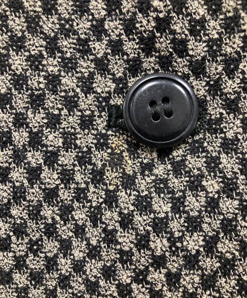 MaxMara（マックスマーラ）MaxMara (マックスマーラ) ヴァージンウール千鳥格子4Bジャケット ブラック サイズ:40の古着・服飾アイテム