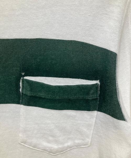 KAPTAIN SUNSHINE（キャプテンサンシャイン）KAPTAIN SUNSHINE (キャプテンサンシャイン) BEAMS PLUS (ビームスプラス) ラインポケットカットソー ホワイト サイズ:Sの古着・服飾アイテム