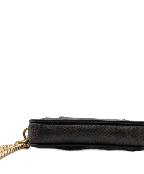 COACH（コーチ）COACH (コーチ) ジップ カード ケース ブロックド シグネチャー キャンバス ベージュの古着・服飾アイテム