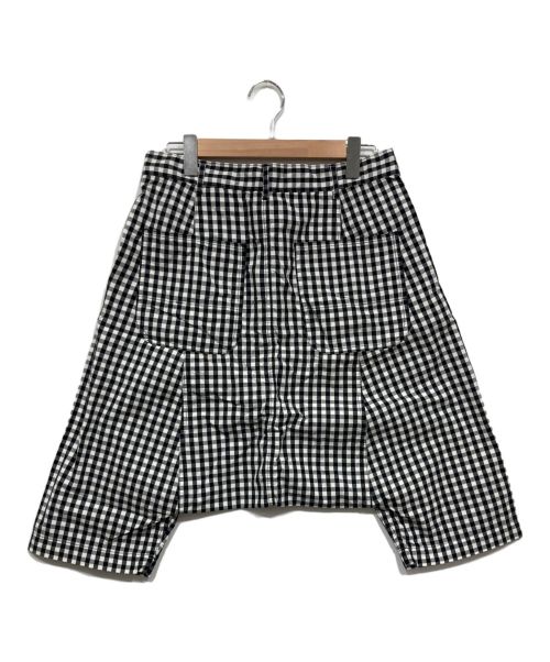 BLACK COMME des GARCONS（ブラックコムデギャルソン）BLACK COMME des GARCONS (ブラック コムデギャルソン) ギンガムチェックサルエルパンツ ブラック×ホワイト サイズ:Sの古着・服飾アイテム