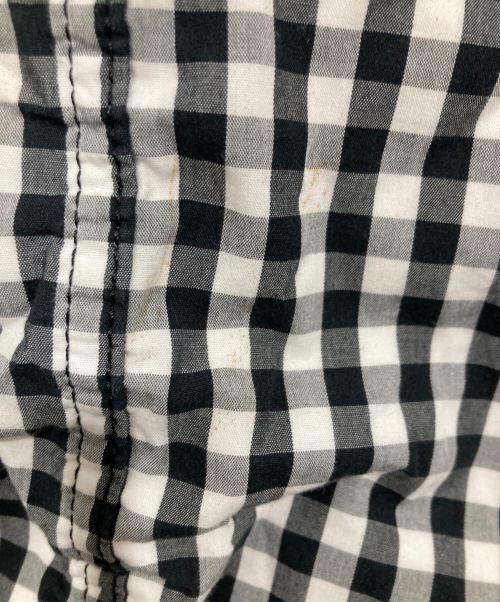 BLACK COMME des GARCONS（ブラックコムデギャルソン）BLACK COMME des GARCONS (ブラック コムデギャルソン) ギンガムチェックサルエルパンツ ブラック×ホワイト サイズ:Sの古着・服飾アイテム