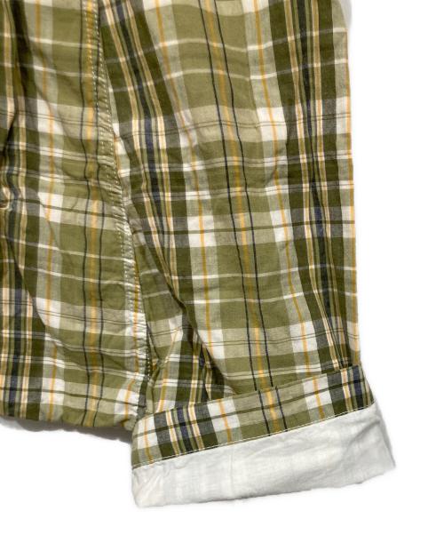 COMME des GARCONS HOMME PLUS（コムデギャルソンオムプリュス）COMME des GARCONS HOMME PLUS (コムデギャルソンオムプリュス) チェック柄サルエルパンツ グリーン サイズ:XSの古着・服飾アイテム