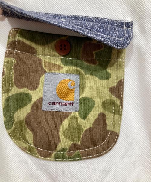 eYe COMME des GARCONS JUNYAWATANABE MAN（アイ コム デ ギャルソン ジュンヤ ワタナベ マン）eYe COMME des GARCONS JUNYAWATANABE MAN (アイ コム デ ギャルソン ジュンヤ ワタナベ マン) CarHartt (カーハート) ポロシャツ ホワイト サイズ:Ｓの古着・服飾アイテム