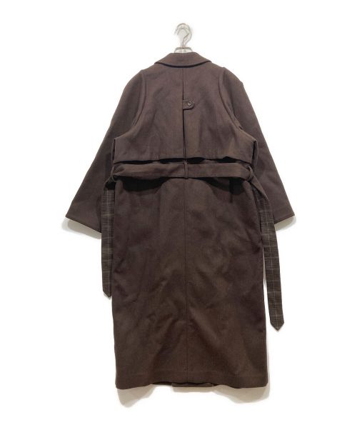 RIM.ARK（リムアーク）RIM.ARK (リムアーク) ダブルブレステッド リバーコート ブラウン サイズ:38の古着・服飾アイテム