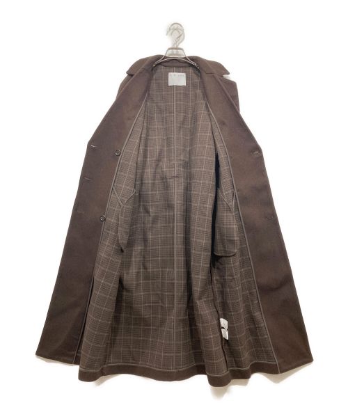 RIM.ARK（リムアーク）RIM.ARK (リムアーク) ダブルブレステッド リバーコート ブラウン サイズ:38の古着・服飾アイテム