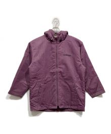 adidas（アディダス）の古着「ヴィンテージトレフォイルロゴフーデッドコート」｜パープル