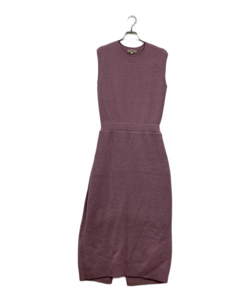 JUSGLITTY（ジャスグリッティー）JUSGLITTY (ジャスグリッティー) ショートニット×タイトニットワンピースSET ピンク サイズ:1の古着・服飾アイテム