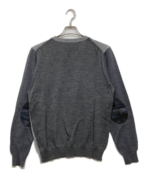 ANREALAGE（アンリアレイジ）ANREALAGE (アンリアレイジ) エルボーパッチワークニット グレー サイズ:46の古着・服飾アイテム
