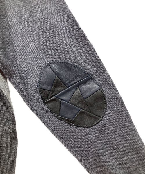 ANREALAGE（アンリアレイジ）ANREALAGE (アンリアレイジ) エルボーパッチワークニット グレー サイズ:46の古着・服飾アイテム