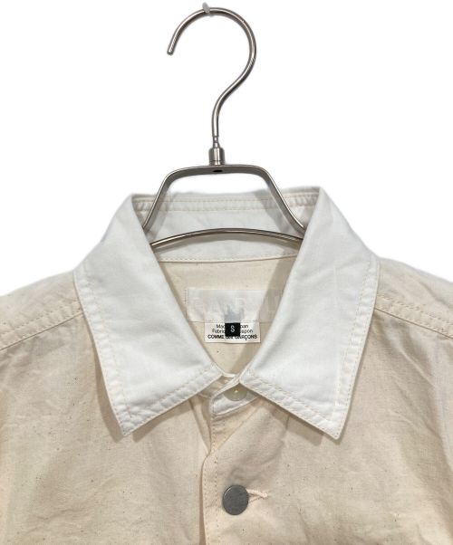 GANRYU（ガンリュウ）GANRYU (ガンリュウ) COMME des GARCONS (コムデギャルソン) 半袖ワークシャツ アイボリー サイズ:Sの古着・服飾アイテム