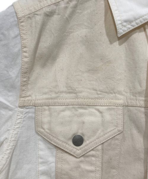 GANRYU（ガンリュウ）GANRYU (ガンリュウ) COMME des GARCONS (コムデギャルソン) 半袖ワークシャツ アイボリー サイズ:Sの古着・服飾アイテム