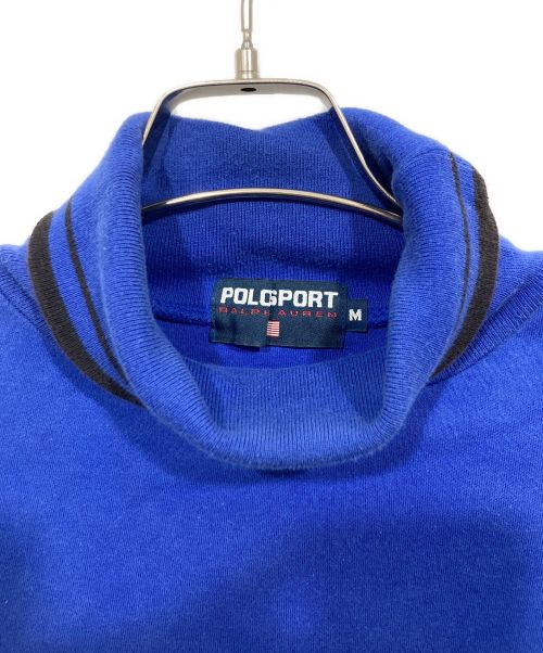 POLO SPORT（ポロスポーツ）POLO SPORT (ポロスポーツ) ワッペン刺繍タートルネックカットソー ブルー サイズ:Mの古着・服飾アイテム