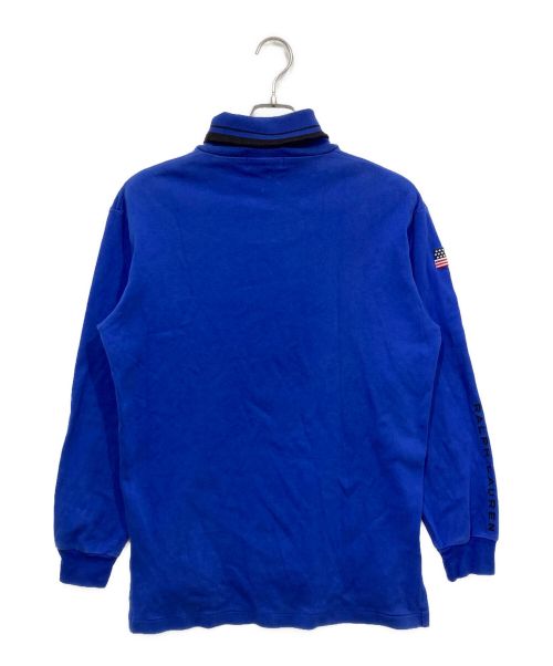 POLO SPORT（ポロスポーツ）POLO SPORT (ポロスポーツ) ワッペン刺繍タートルネックカットソー ブルー サイズ:Mの古着・服飾アイテム