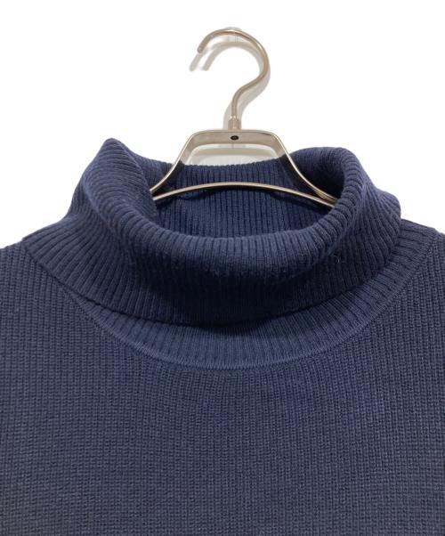 TONAL（トーナル）TONAL (トーナル) プリーツ切替ニットワンピース ネイビー サイズ:38の古着・服飾アイテム
