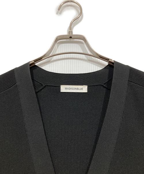 MADISON BLUE（マディソンブルー）MADISON BLUE (マディソンブルー) BIG KNIT Vネックニットカーディガン ブラック サイズ:XSの古着・服飾アイテム