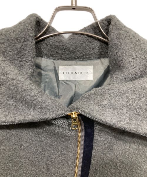 CECICA BLUE（セシカブルー）CECICA BLUE (セシカブルー) フーデッドコート グレー サイズ:44の古着・服飾アイテム