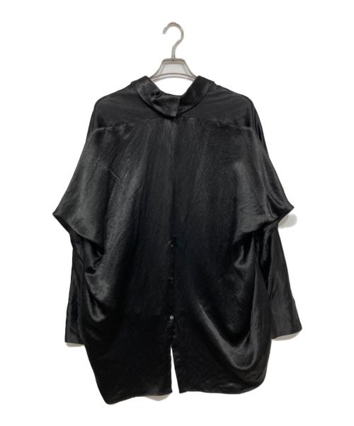 re:edition project 165（リ・エディション・プロジェクト 165）re:edition project 165 (リ・エディション・プロジェクト 165) サテンブラウス ブラック サイズ:38の古着・服飾アイテム