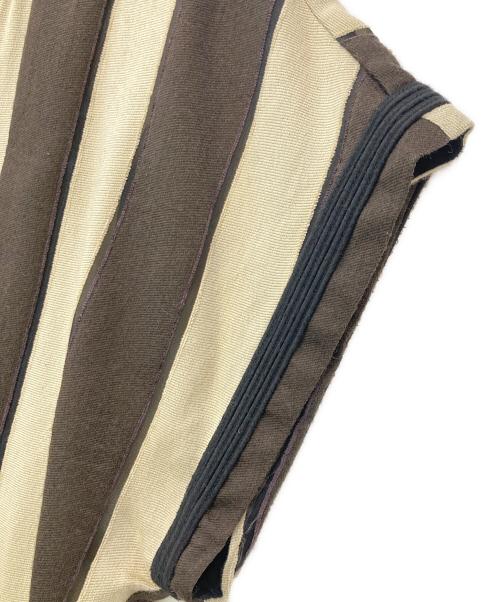 TODAYFUL（トゥデイフル）TODAYFUL (トゥデイフル) ストライプカフタンドレス ベージュ×ブラウン サイズ:36の古着・服飾アイテム