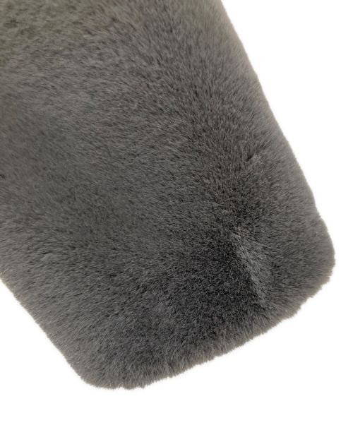 moussy（マウジー）moussy (マウジー) FAUX FUR STAND COLLAR ジャケット グレー サイズ:SIZE Freeの古着・服飾アイテム