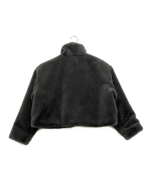 moussy（マウジー）moussy (マウジー) FAUX FUR STAND COLLAR ジャケット グレー サイズ:SIZE Freeの古着・服飾アイテム
