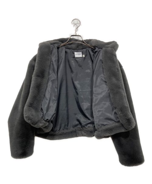 moussy（マウジー）moussy (マウジー) FAUX FUR STAND COLLAR ジャケット グレー サイズ:SIZE Freeの古着・服飾アイテム