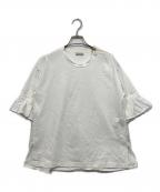 MONCLERモンクレール）の古着「フリル袖カットソー / MAGLIA GIROCOLLO」｜ホワイト