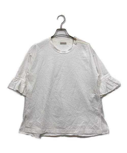 MONCLER（モンクレール）MONCLER (モンクレール) フリル袖カットソー / MAGLIA GIROCOLLO ホワイト サイズ:Sの古着・服飾アイテム
