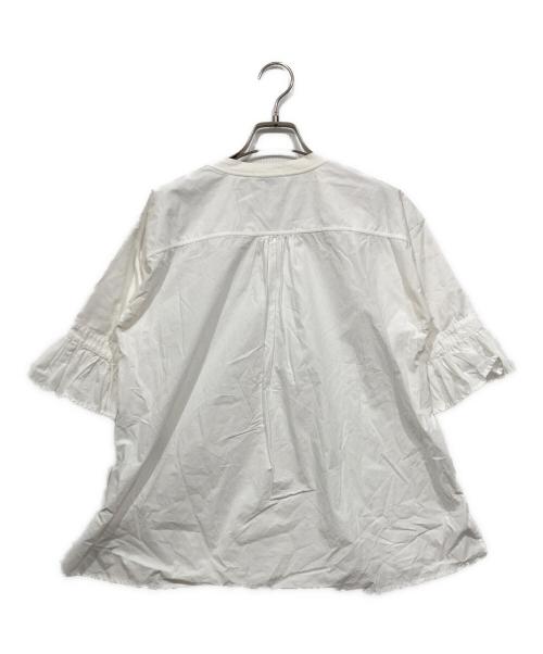 MONCLER（モンクレール）MONCLER (モンクレール) フリル袖カットソー / MAGLIA GIROCOLLO ホワイト サイズ:Sの古着・服飾アイテム