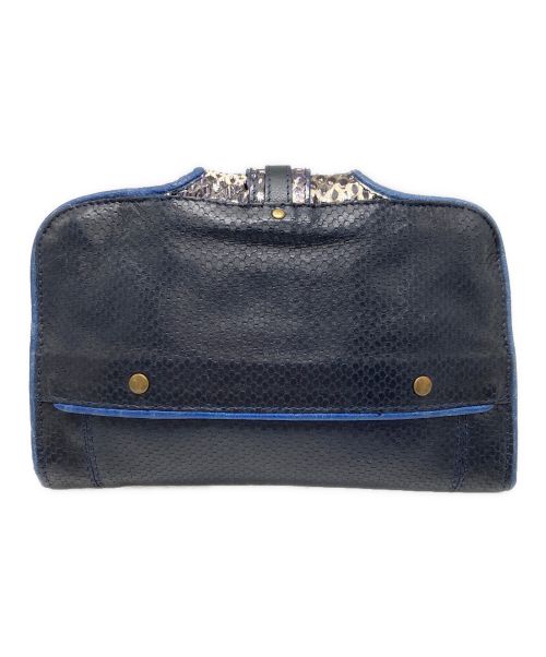 jerome dreyfuss（ジェロームドレイフェス）jerome dreyfuss (ジェロームドレイフェス) クラッチバッグ ブルーの古着・服飾アイテム